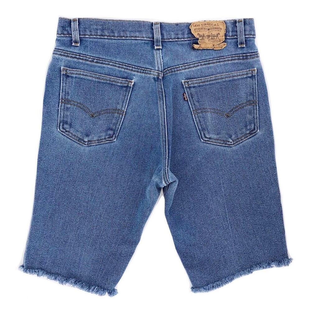 80s Levis 515 jorts cut off denim jean shorts 1980s vintage